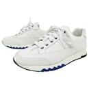 NEW HERMES TRAIL SHOES 41 WHITE LEATHER SNEAKERS + SNEAKERS SHOES BOX - Hermès