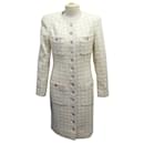 NEW CHANEL P COAT06367V04653 COCONUT BUTTONS L 40 IN TWEED JACKET COAT - Chanel