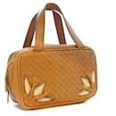 *[BOTTEGAVENETA] Bottega Veneta Pouch Intrechart Borsa a mano da donna in pelle marrone