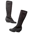 Roberto del Carlo tall boots 37,5 gray suede - Autre Marque