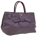 PRADA Hand Bag Nylon Purple Auth jk3011 - Prada