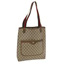 GUCCI Web Sherry Line GG Canvas Tote Bag PVC Leather Beige Green Red Auth jk3040 - Gucci