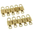 Louis Vuitton padlock 10Set Gold Tone LV Auth 34737