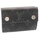 LOUIS VUITTON Monogram Eclipse Discovery compact wallet Wallet M67630 auth 34673 - Louis Vuitton