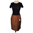 GUCCI SKIRT SKIRT TWILL BRONZE 12 BORDEES T 40 - Gucci