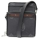 NEW BERLUTI ODYSSEE MILES SHOULDER BAG IN CANVAS AND BLACK LEATHER NEW BAG - Berluti