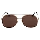Tom Ford Square Aviator Sunglasses in Gold Metal