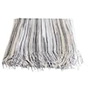 Missoni Fringed Scarf  in Grey, Black and Gold Viscose