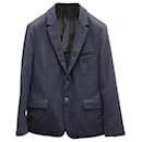 Ami Single-Breasted Blazer in Navy Blue Wool - Autre Marque