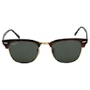 Ray-Ban Clubmaster Sonnenbrille in rotem Havanna-Acetat