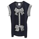 CHANEL Bow cashmere Silk Top Sz.40 - Chanel