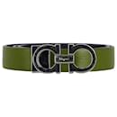 Salvatore Ferragamo Reversible Gancini Belt in Orange Leather 