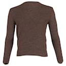 Neil Barrett Knitted Long Sleeve Sweater in Brown Wool