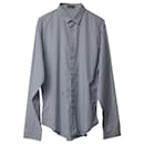 Dior Bee Embroidery Shirt in Light Blue Cotton