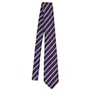 Church's Stripe Formal Tie in Purple Print Silk