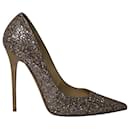 Jimmy Choo Romy 110 Pointed Toe Pumps in Gold Glitter