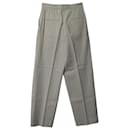 Pantalones de pernera ancha a rayas de algodón blanco Sandro Davis