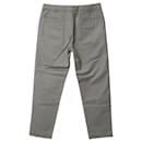 Isabel Marant Etoile Straight Leg Trousers in Taupe Grey Cotton