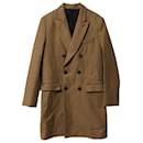 AMI Double-Breasted Overcoat in Brown Wool - Ami Paris