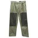  Loewe Paula’s Ibiza Color Block Straight Cut Pants in Green Cotton 