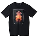 G Givenchy Flame Print T-shirt in Black Cotton
