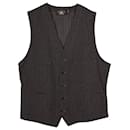 Ralph Lauren RRL Stripe Woven Vest en coton gris
