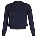 Brunello Cucinelli Sweater in Navy Blue Wool 