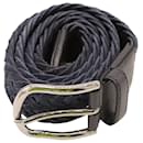 Tod‘s Woven Belt in Blue Suede - Tod's