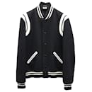 Saint Laurent Teddy Bomber Jacket in Black Wool