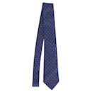Cravate Church's formelle à pois en soie imprimée bleue