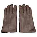 Ralph Lauren Full Finger Gloves in Brown Leather 