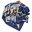 Hermes Blue Rocaille Silk Scarf - Hermès