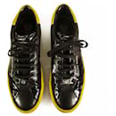 Philipp Plein Men's Black patent leather trainer shoes sneakers UK8, US 9, eu 43