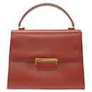 Yves Saint Laurent Vintage Leather Brown Gold Hardware Handbag Bag Brown