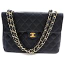 CHANEL JUMBO TIMELESS HANDBAG IN BLACK LEATHER BANDOULIERE LEATHER HAND BAG - Chanel