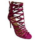 Elophe pink cage or gladiator sandals - Aquazzura