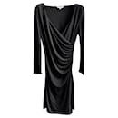 Schwarzes, drapiertes Kleid aus Viskose - Lk Bennett