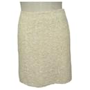 Chanel skirt 2023 T M 40 A SEQUINS P74762 V65510 YELLOW & BEIGE YELLOW SKIRT