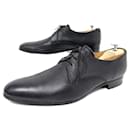 HESCHUNG JASMINE SHOES 10 44 BLACK GRAINED LEATHER DERBIES BLACK LEATHER - Heschung