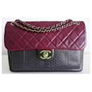 Chanel leather/python bag