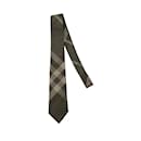 Tartan Burberry gray and black silk tie