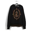Dolce & Gabbana Black/Gold Cotton DG Logo Print Hoodie