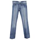 YSL Pintuck-Jeans aus blauer Baumwolle - Yves Saint Laurent