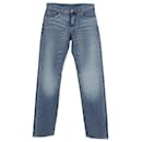 Gucci Straight Leg Light Wash Jeans in Blue Cotton