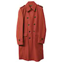 Boss by Hugo Boss Trench Coat in Red Wool