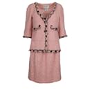 Chanel Pink Bouclé Mini Dress & Jacket Ensemble