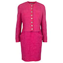 Vestido de lana rosa Valentino con chaqueta