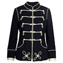 Chanel Navy Majorette Jacket with Pearls