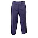 Kenzo high-waisted wide-leg pants 38 purple cotton and elastane