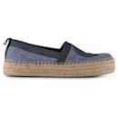 Louis Vuitton Blue Shore Denim Espadrilles Flats